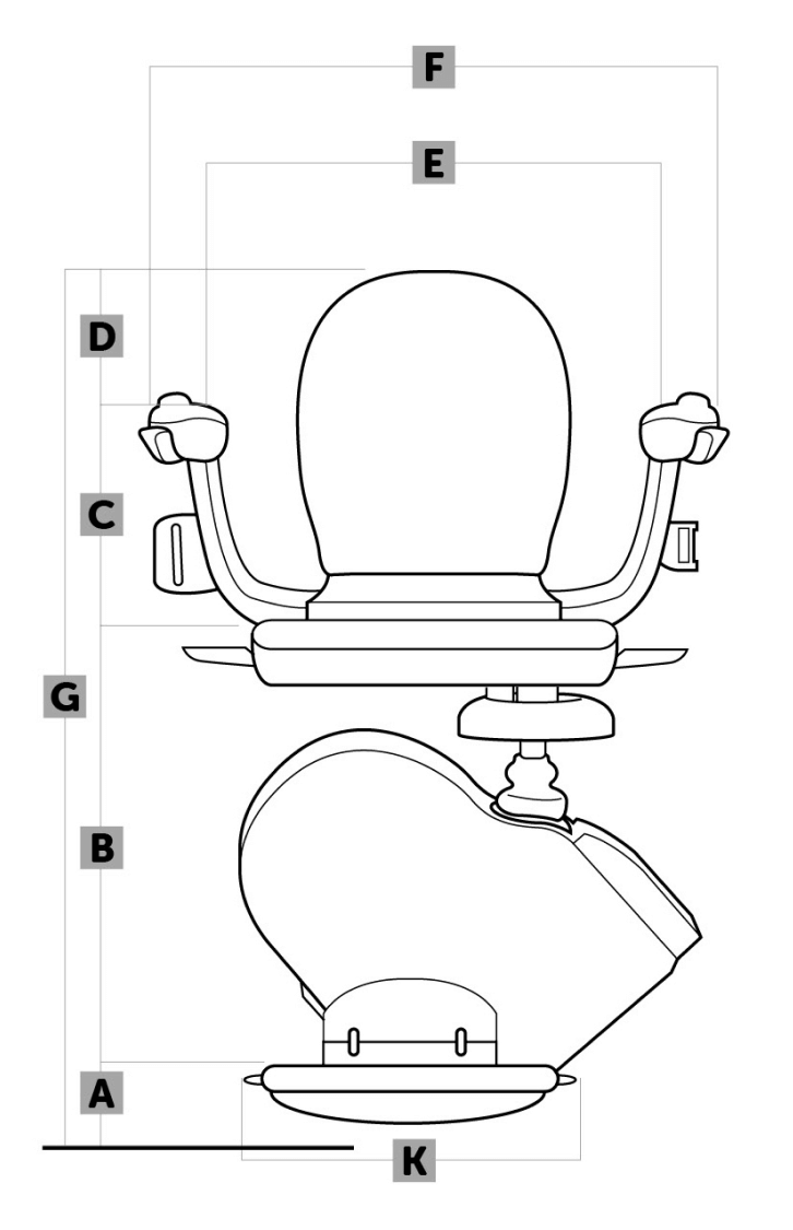 Acorn outdoor Stairlift in North Carolina front view