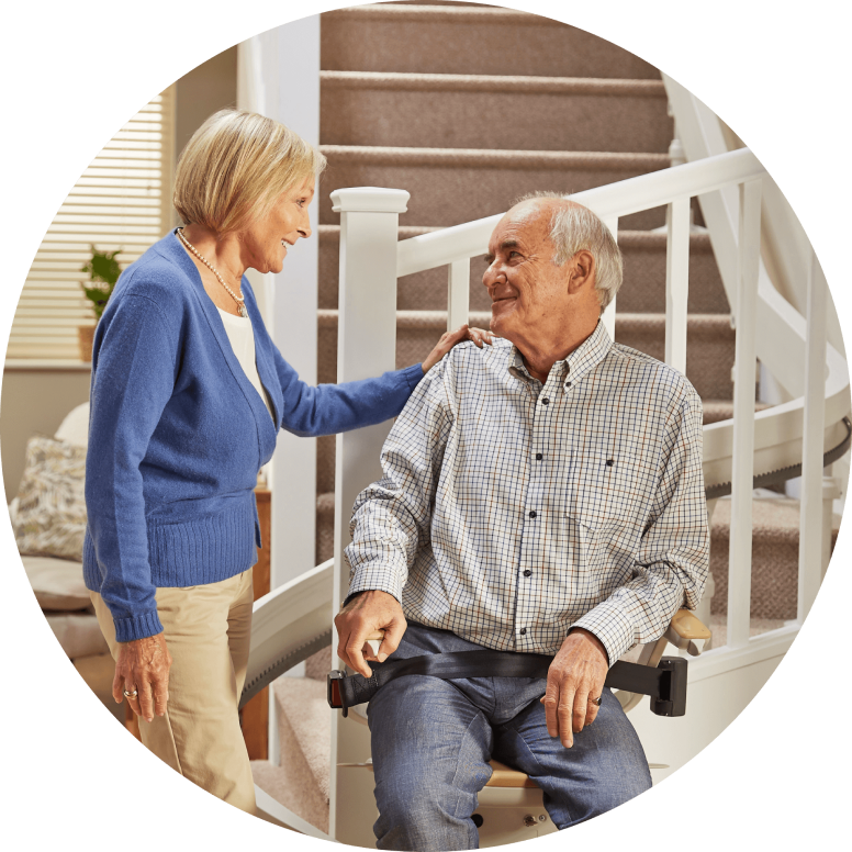 Acorn outdoor stairlift installation in North Carolina